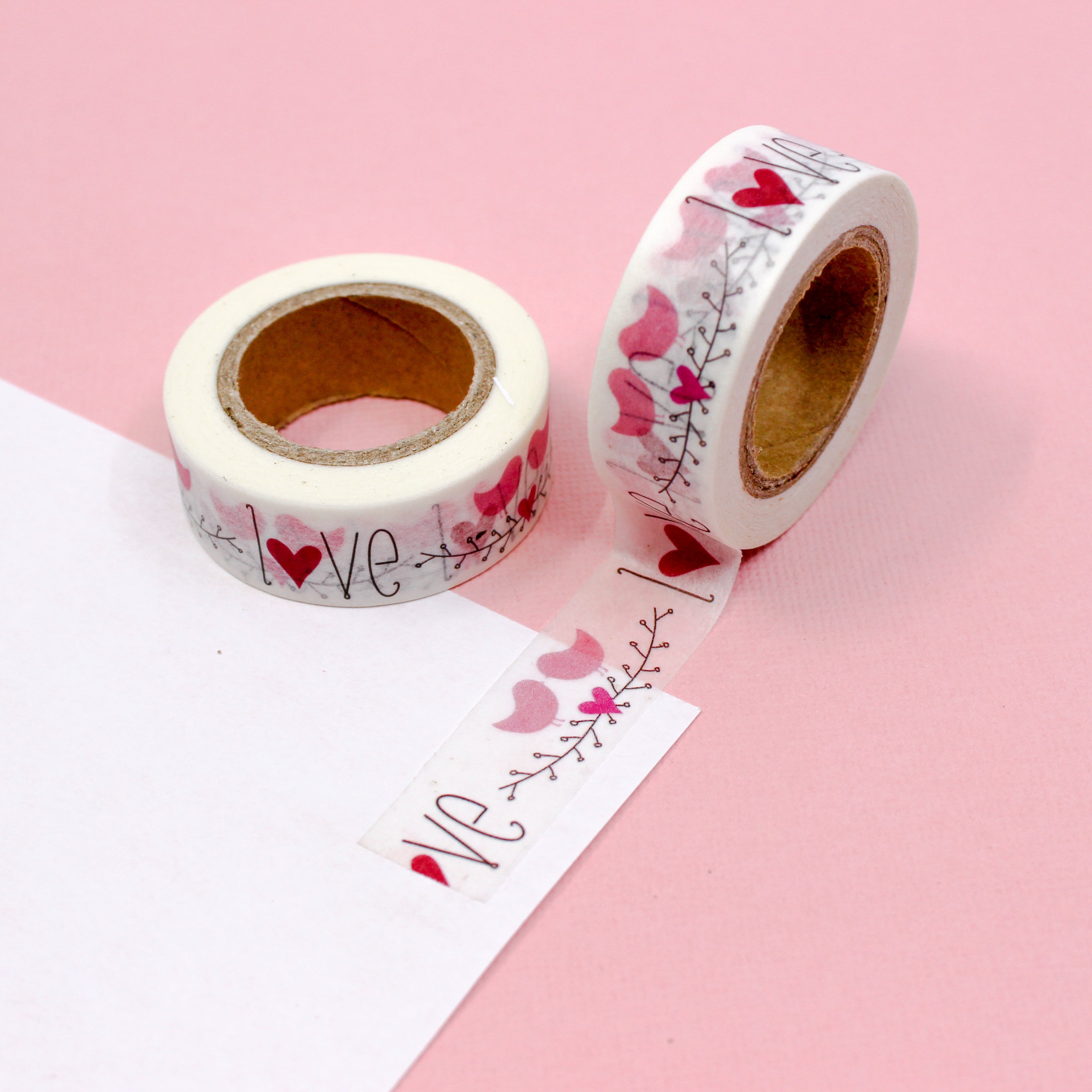 This is a love text vines washi tape from BBB Supplies Craft Shop