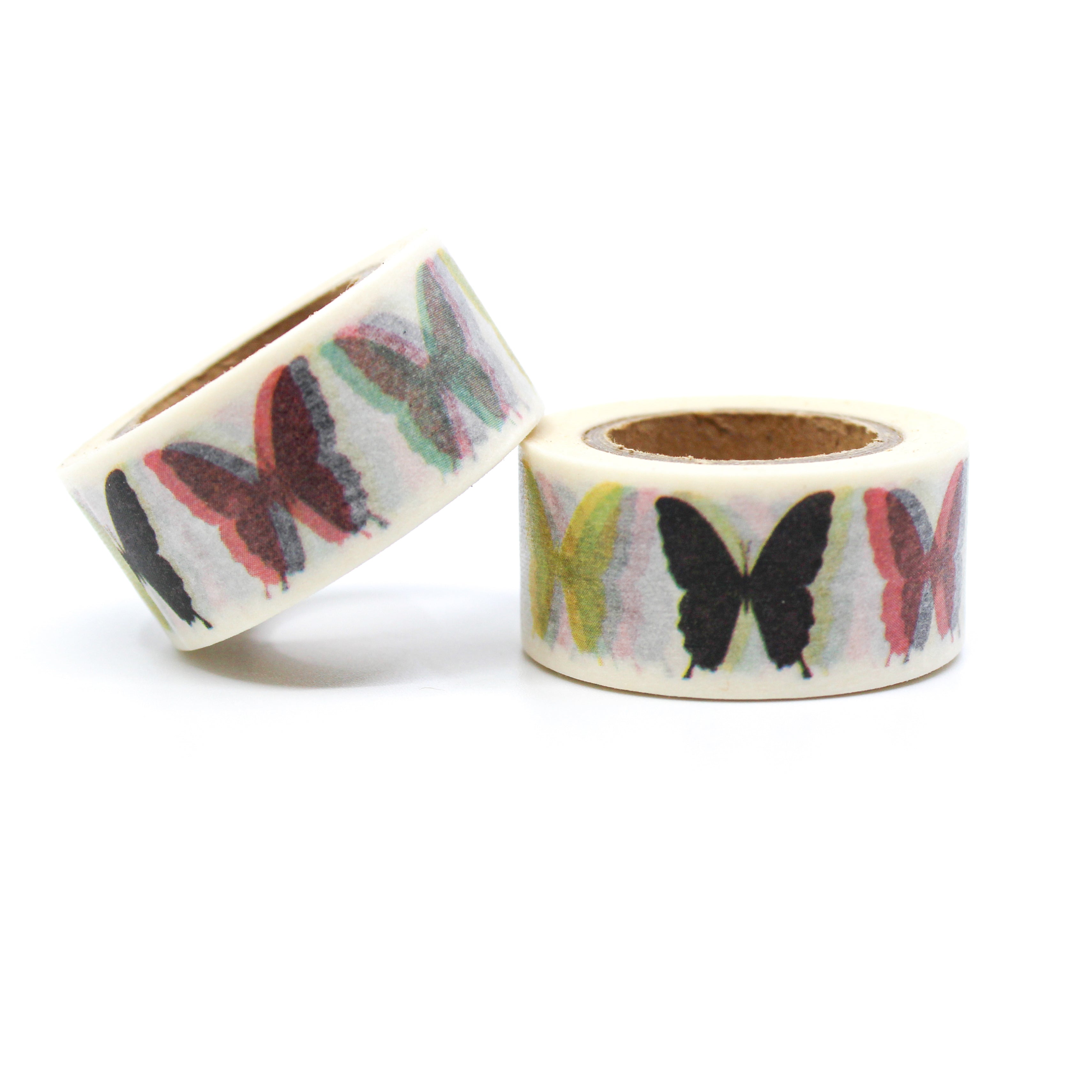 This is a bright color of flying butterfly  for Journal Supplies, Scrapbooking washi tapes from BBB Supplies Craft Shop