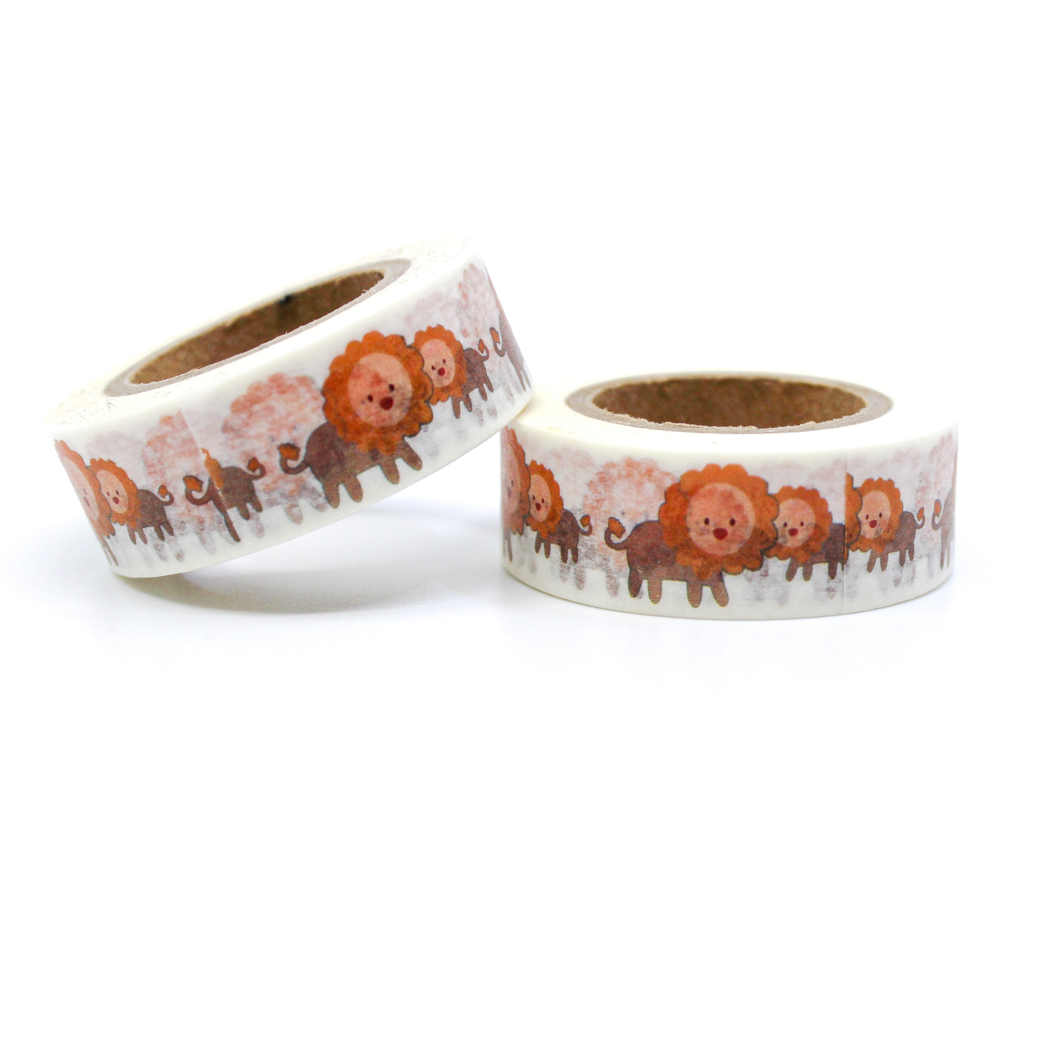 This is a cute lions patterns for Journal Supplies, Scrapbooking washi tapes rom BBB Supplies Craft Shop