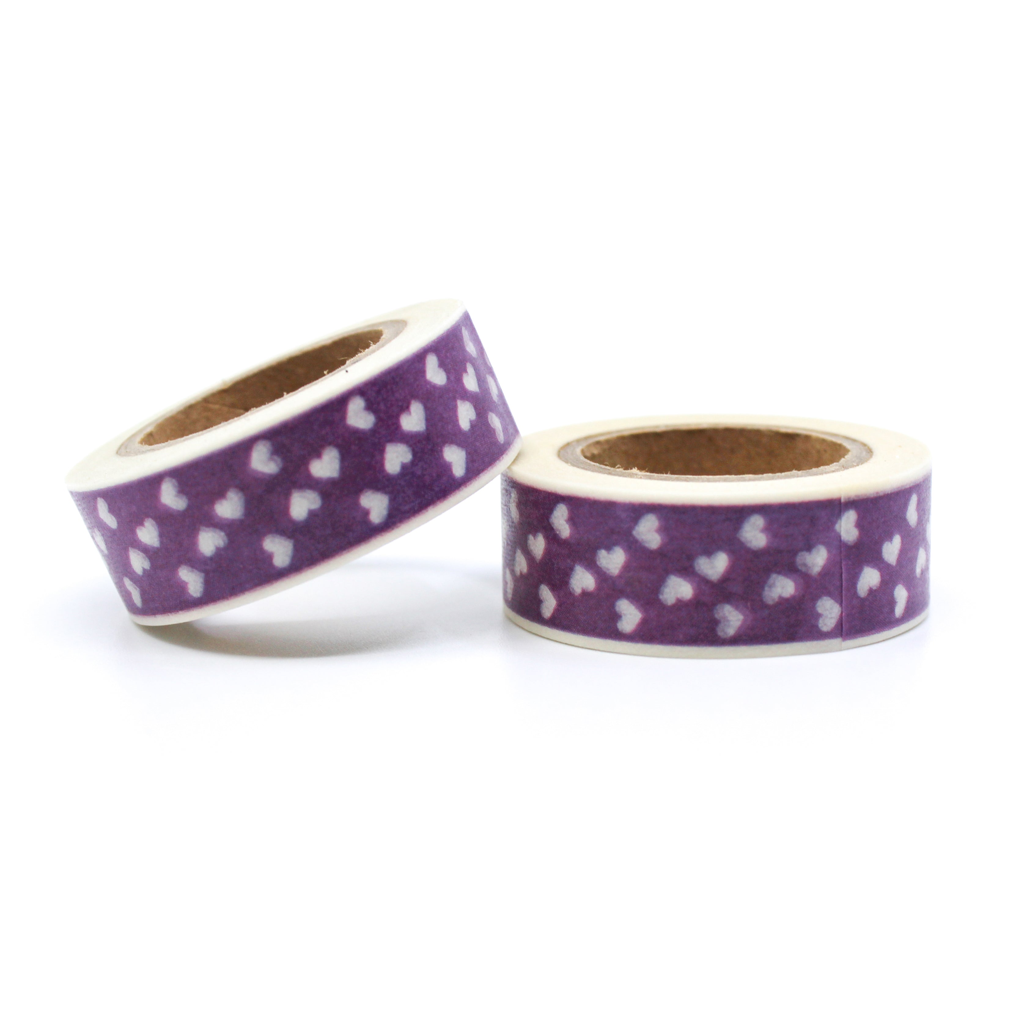 This is a purple multi-hearts for Journal Supplies, Scrapbooking washi tapes rom BBB Supplies Craft Shop